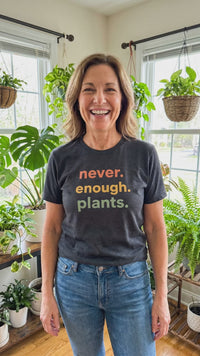 Load and play video in Gallery viewer, Never Enough Plants Tee – Cute Plant Lover Shirt for Women &amp; Gen Z Garden Girls