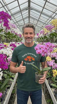 Load and play video in Gallery viewer, Easily Distracted by Orchids T-Shirt | Funny Orchid Lover Tee | Plant Lover Gift Idea